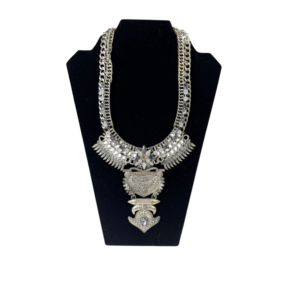 BaubleBar Jewelry - Women's Baublebar One Size Silver Clear Rhinestone Statement Necklace